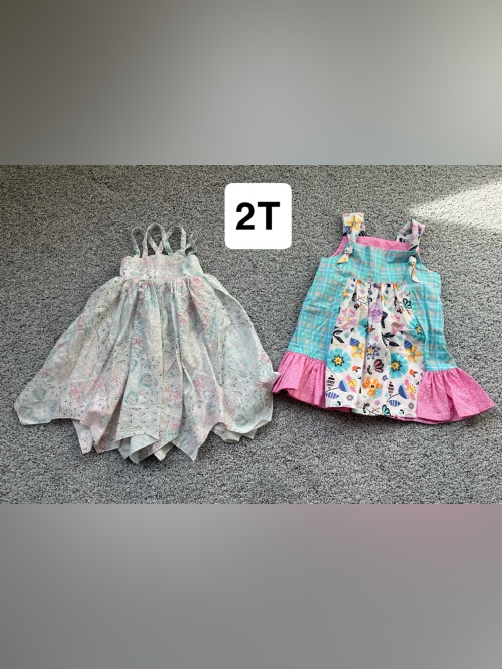 Artisan Mint and Pink Paisley Girls Sundress